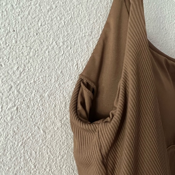 {Zara} Brand New Brown Ribbed One Piece. - Picture 6 of 9